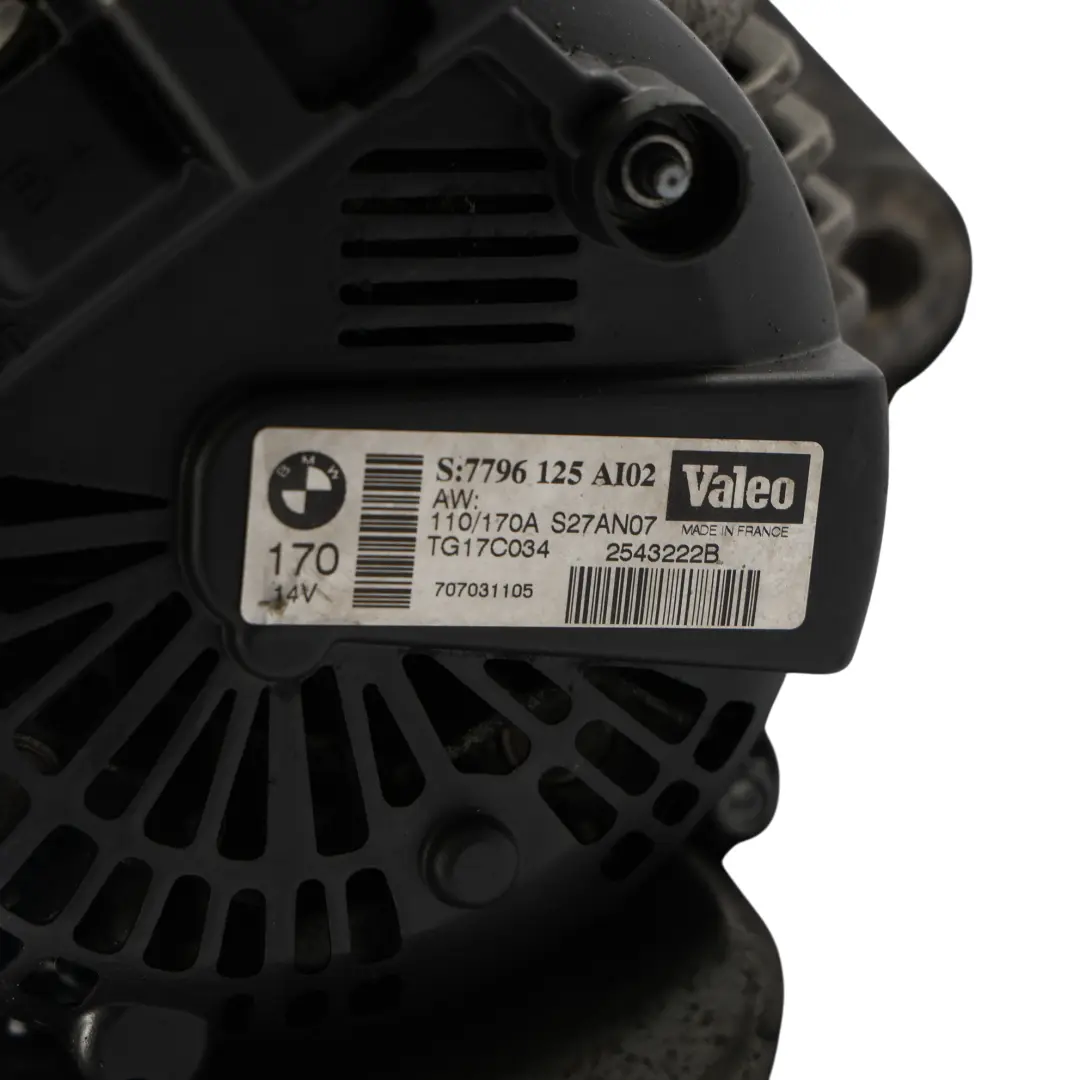Alternateur Générateur 170A 170AMP 14V VALEO BM57N2 pour BMW X5 E70 X6 E71 à propos du numéro de pièce 7796125 BMW X5 E70 X6 E71 Alternateur Générateur 170A 170AMP 14V VALEO BM57N2 - SKU 7796125-1 - Numéro de pièce 7796125