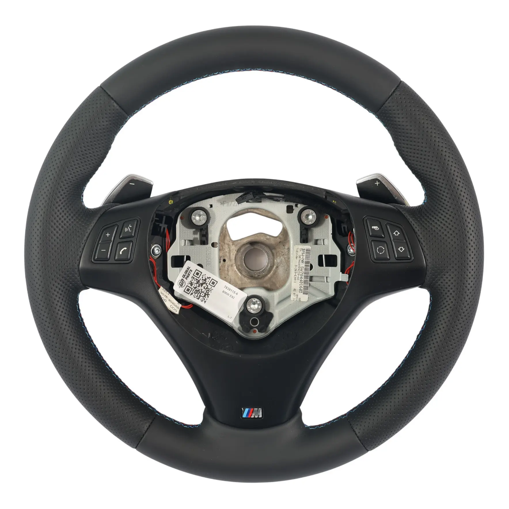 BMW E92 E93 LCI NUOVO Volante Nero in Pelle M-Sport con Paddle al Volante