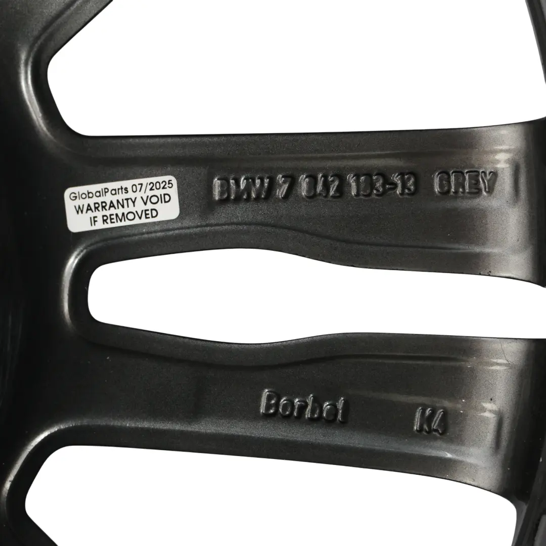BMW X5 E70 Cerchio anteriore in lega leggera Grigio 20" 10J ET:40 - SKU 7842183-1 - Numero di parte 7842183