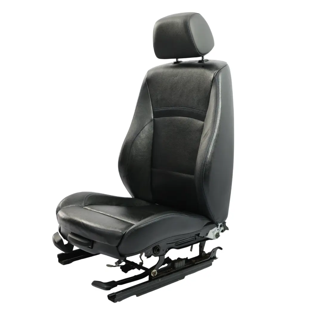 BMW E90 E91 LCI M Sport Front Seat Heated Right O/S Black Leather Dakota Blue - SKU 7843514-1 - Part number 7843514