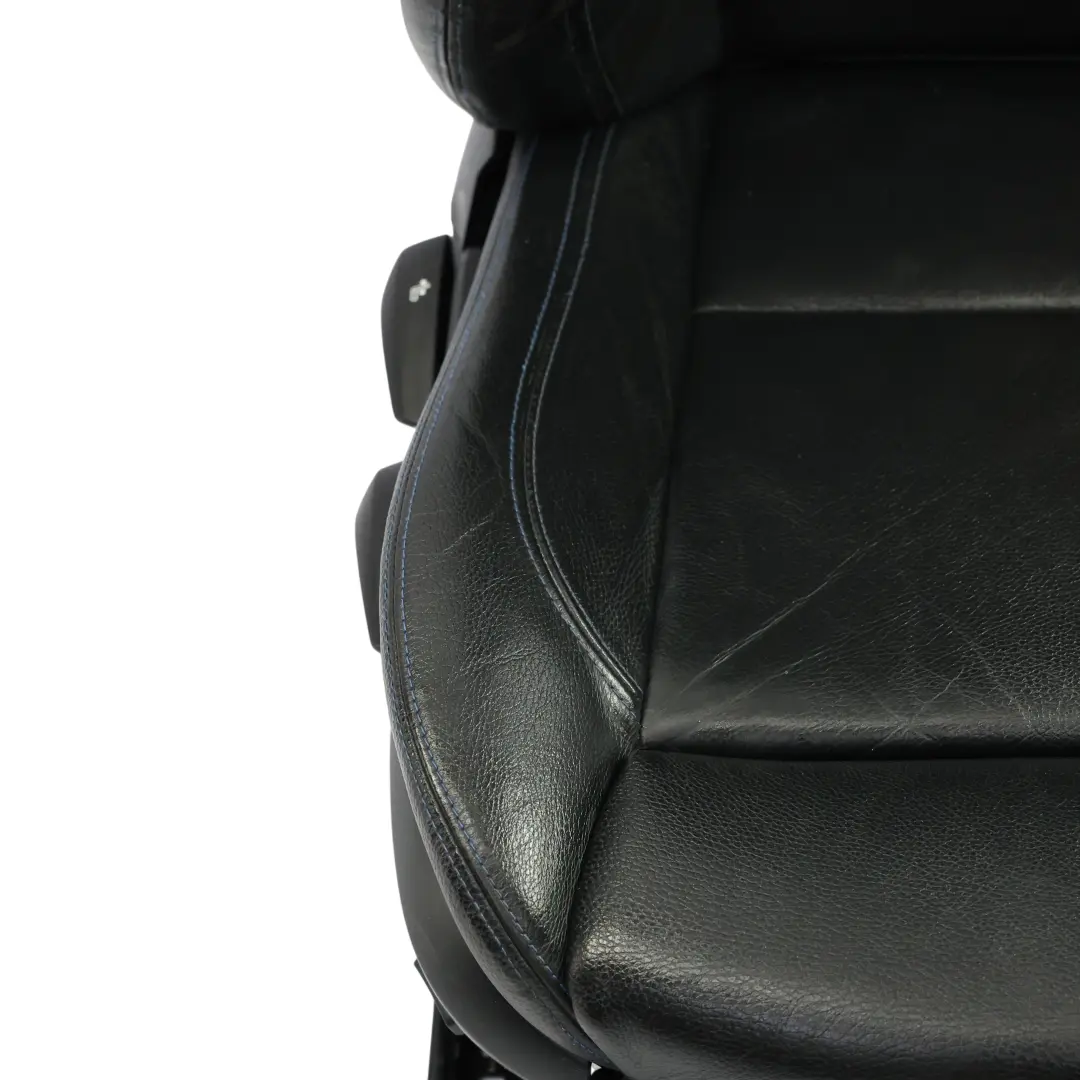 BMW E90 E91 LCI Siège Avant Chauffant Droit M Sport En Cuir Noir Dakota Blue - SKU 7843514-1 - Numéro de pièce 7843514