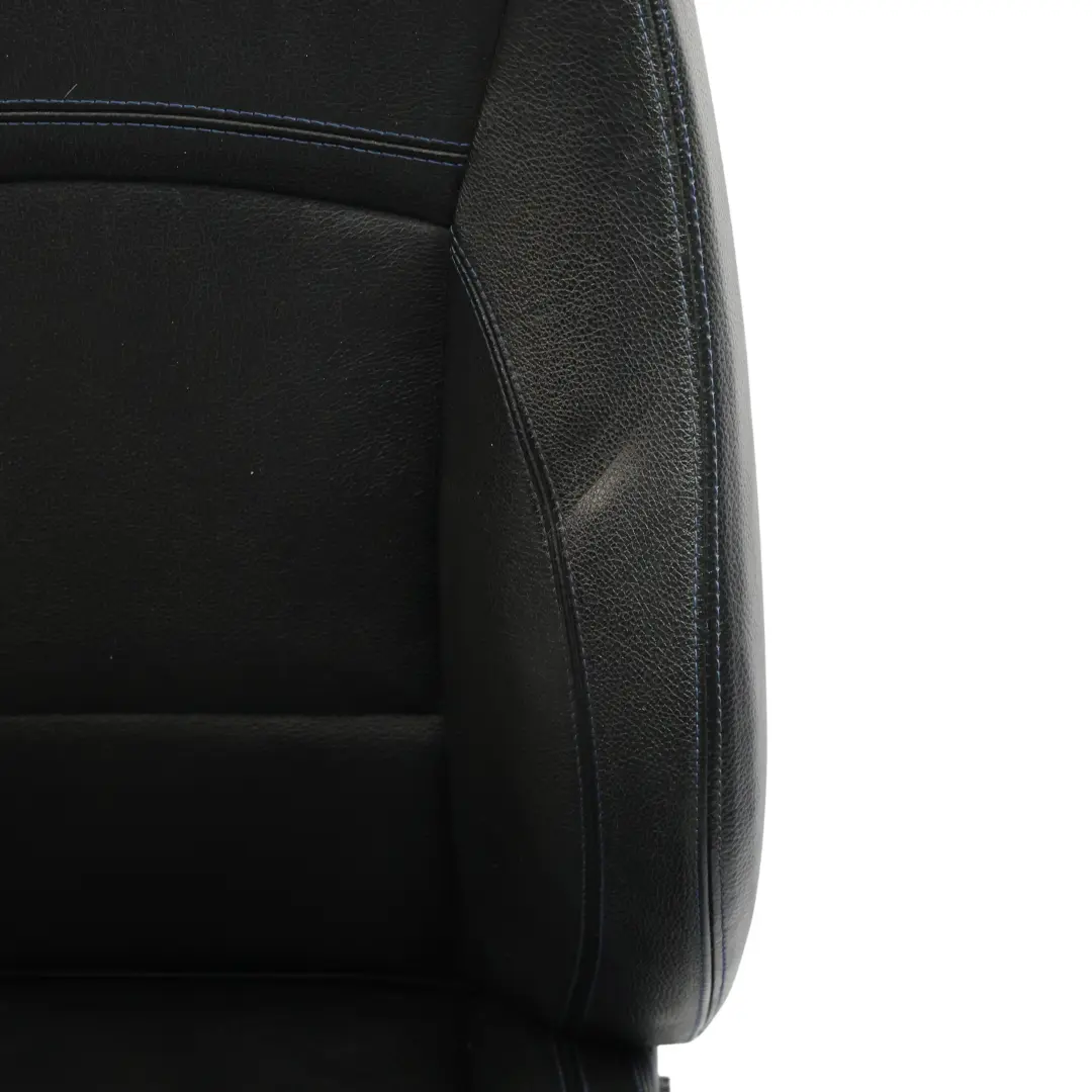 BMW E90 E91 LCI M Sport Vorder Sitz Beheizt Rechts Außen Schwarz Leder Blau - SKU 7843514-1 - Teilenummer 7843514