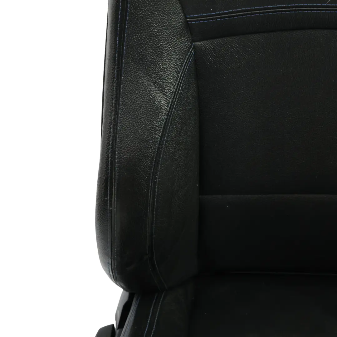 Asiento Delantero Derecho Sport Cuero Negro Costura Azul Dakota para BMW E90 E91 LCI con número de pieza 7843514 BMW E90 E91 LCI Asiento Delantero Derecho Sport Cuero Negro Costura Azul Dakota - SKU 7843514-1 - Número de pieza 7843514
