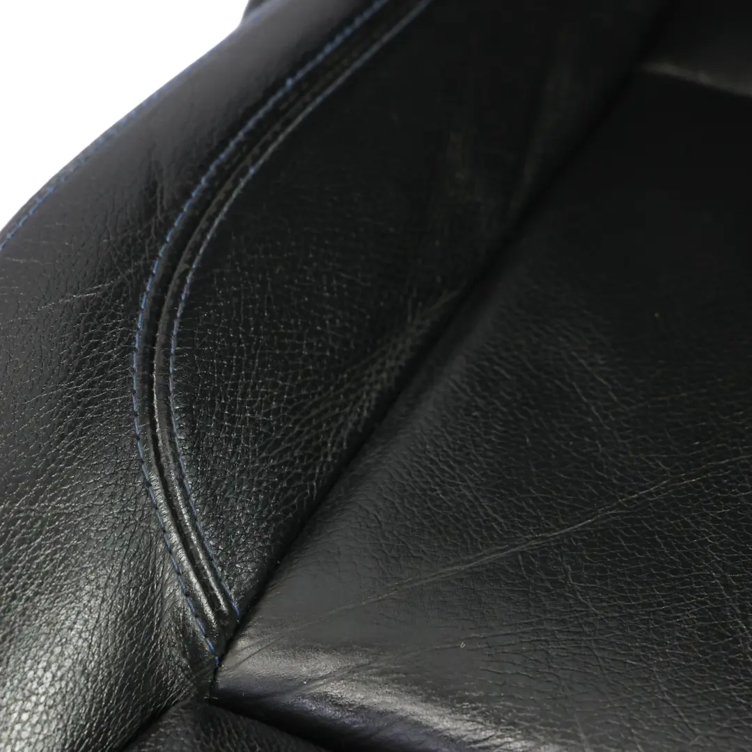 BMW E90 E91 LCI M Sport Vorder Sitz Beheizt Rechts Außen Schwarz Leder Blau - SKU 7843514-1 - Teilenummer 7843514