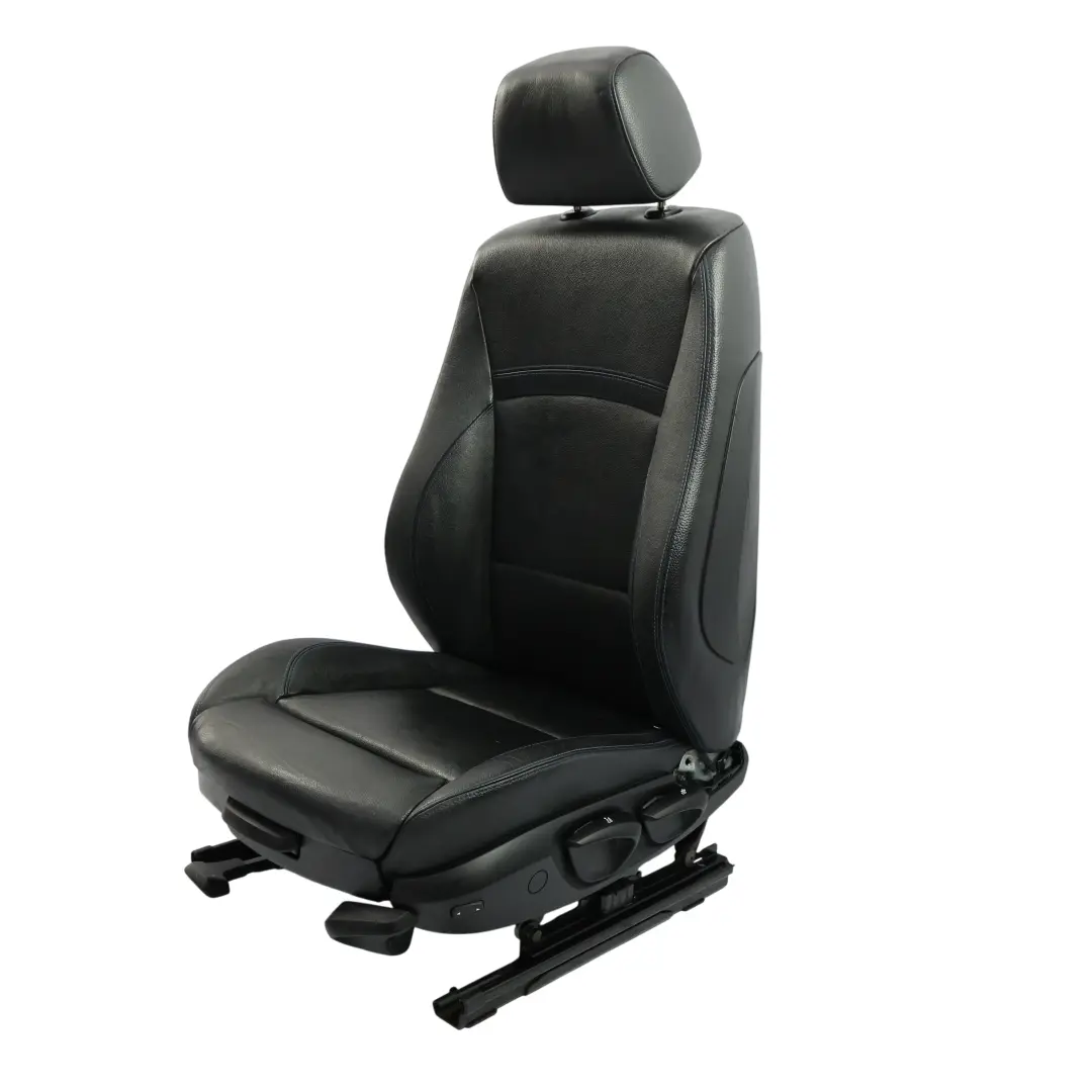 BMW E90 E91 LCI Front Seat Heated M Sport Left N/S Black Leather Dakota Blue - SKU 7843515-2 - Part number 7843515