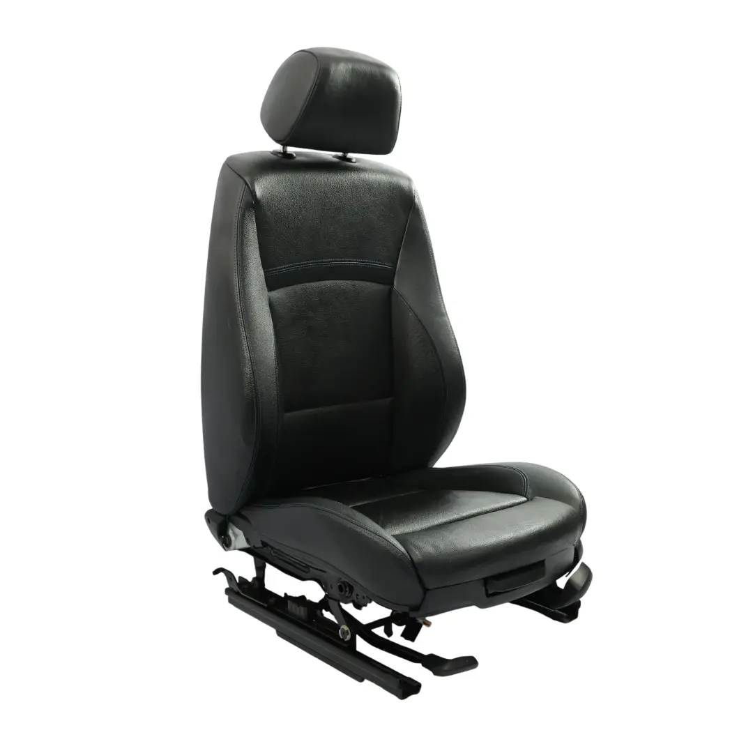 BMW E90 E91 LCI Front Seat Heated M Sport Left N/S Black Leather Dakota Blue - SKU 7843515-2 - Part number 7843515