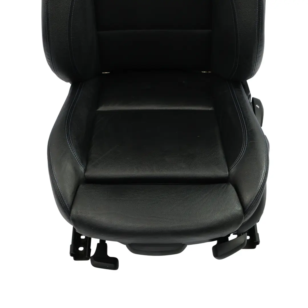 BMW E90 E91 LCI Front Seat Heated M Sport Left N/S Black Leather Dakota Blue - SKU 7843515-2 - Part number 7843515