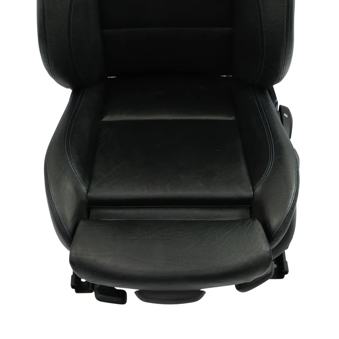 BMW E90 E91 LCI Front Seat Heated M Sport Left N/S Black Leather Dakota Blue - SKU 7843515-2 - Part number 7843515