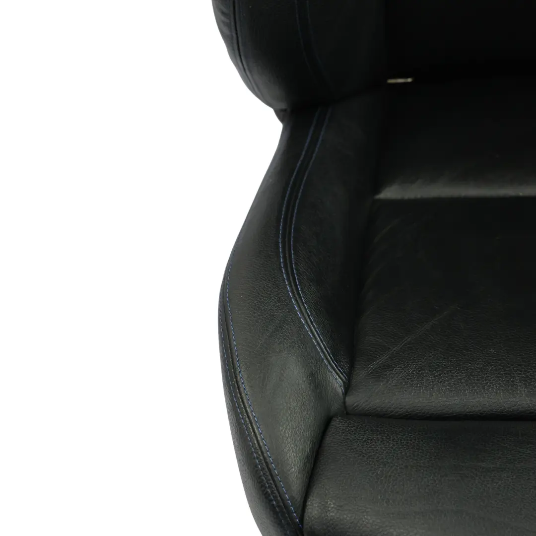BMW E90 E91 LCI Front Seat Heated M Sport Left N/S Black Leather Dakota Blue - SKU 7843515-2 - Part number 7843515