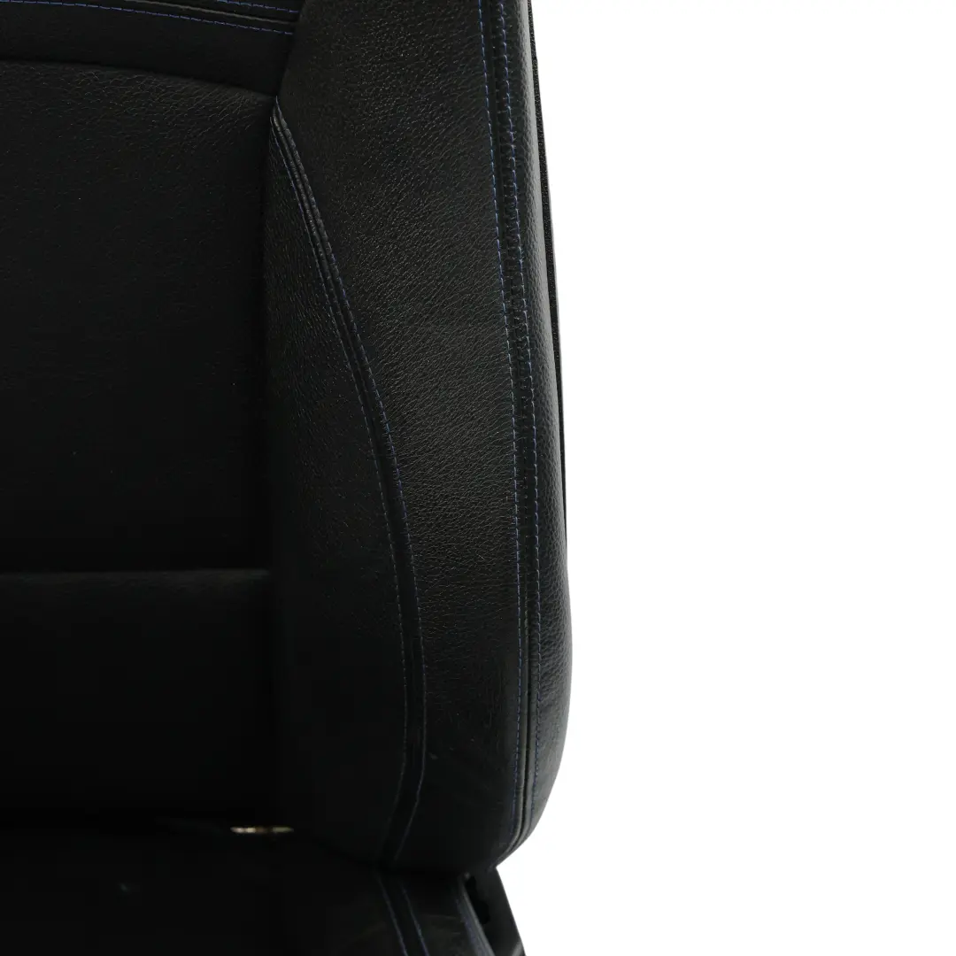 BMW E90 E91 LCI Front Seat Heated M Sport Left N/S Black Leather Dakota Blue - SKU 7843515-2 - Part number 7843515