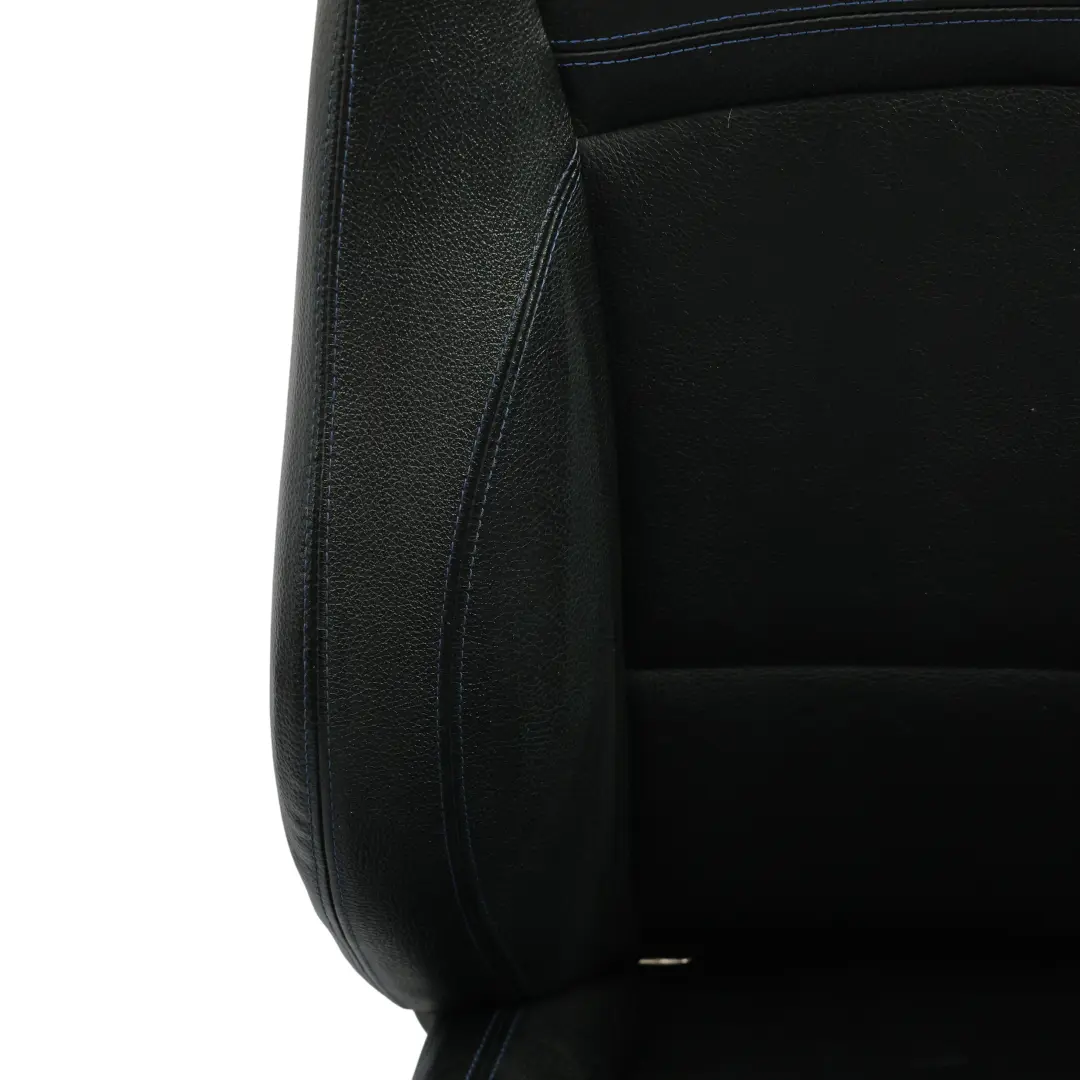BMW E90 E91 LCI Front Seat Heated M Sport Left N/S Black Leather Dakota Blue - SKU 7843515-2 - Part number 7843515