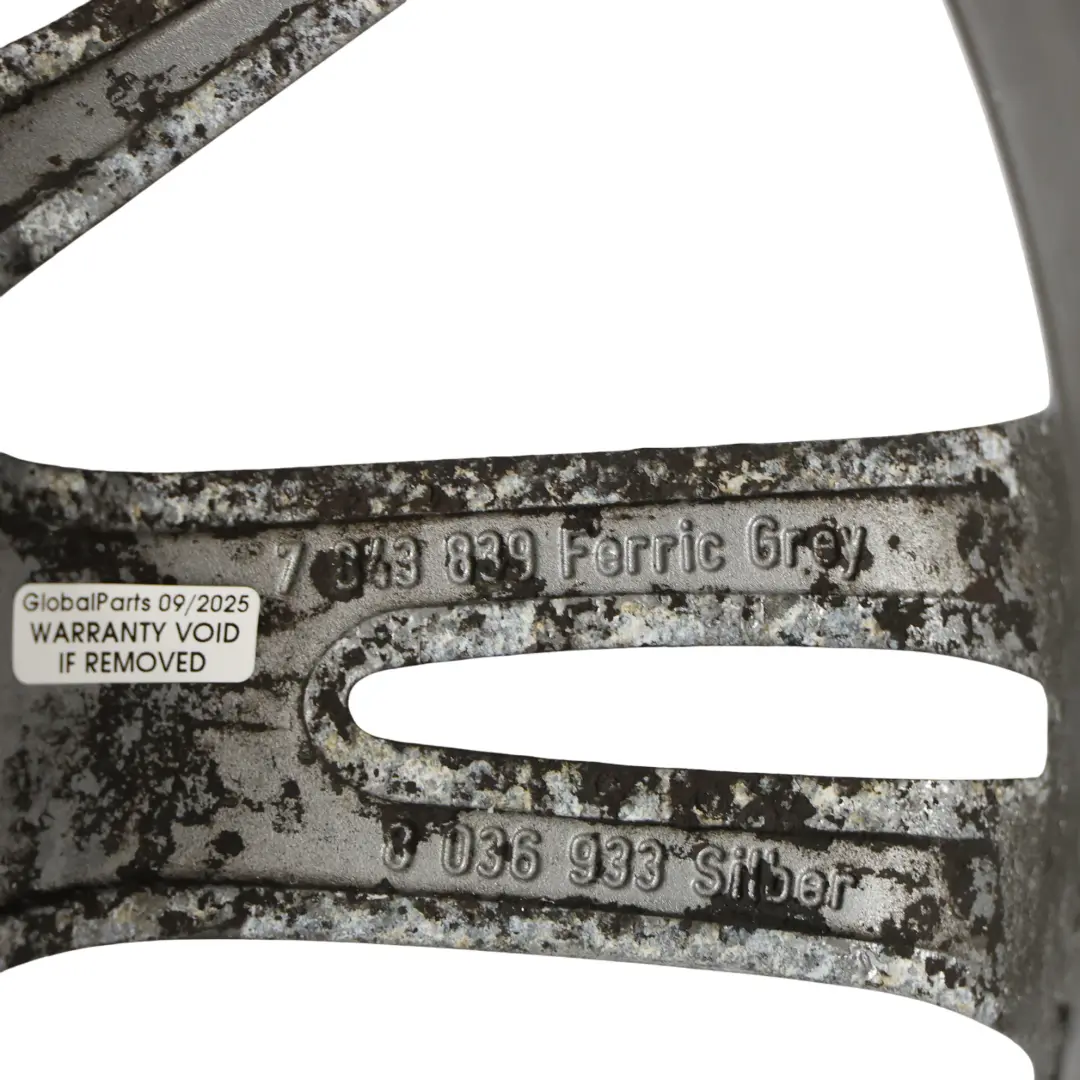 Cerchio Anteriore Lega Grigio Ferrico 18" ET:34 8J per BMW E90 E91 con numero di parte 7843839 BMW E90 E91 Cerchio Anteriore Lega Grigio Ferrico 18" ET:34 8J - SKU 7843839-3 - Numero di parte 7843839