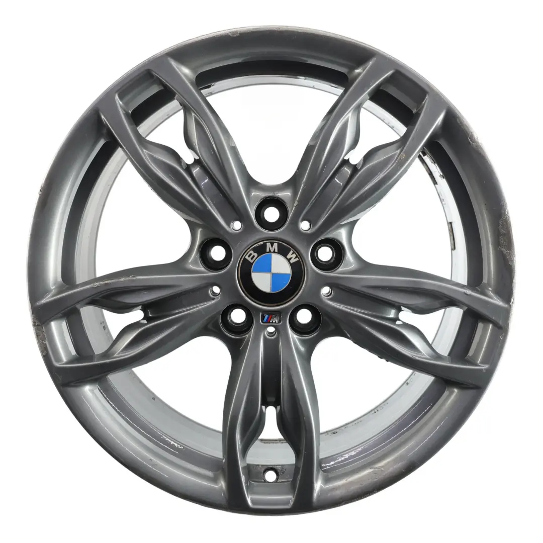 Orbit Grey Rear Alloy Wheel Rim 18" 8J ET:52 M Double Spoke 436 to BMW F20 F21 F22 with Part number 7847414 BMW F20 F21 F22 Orbit Grey Rear Alloy Wheel Rim 18" 8J ET:52 M Double Spoke 436 - SKU 7847414-1 - Part number 7847414