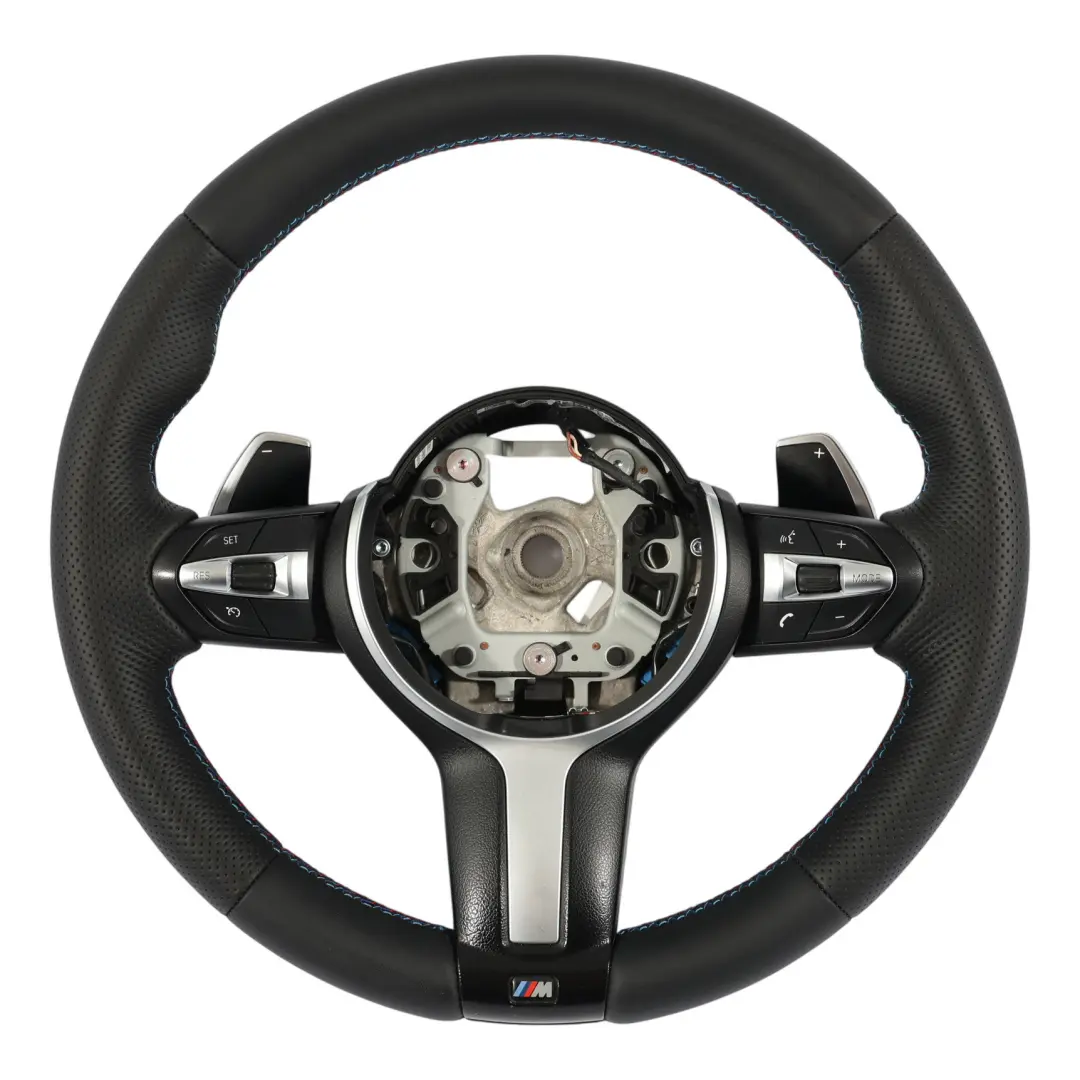 NUOVO volante in pelle nera M Sport Cambio al volante per BMW X3 F25 X5 F15 con numero di parte 7851498 BMW X3 F25 X5 F15 NUOVO volante in pelle nera M Sport Cambio al volante - SKU 7851498-1 - Numero di parte 7851498