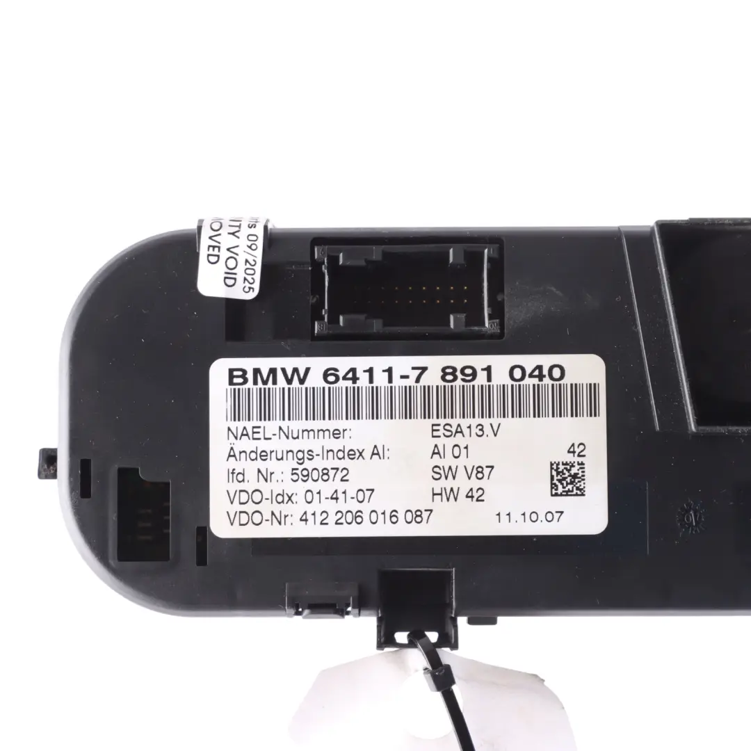 BMW Z4 E85 E86 Roadster Klimaanlage Heizung Bedienfeld - SKU 7891040 - Teilenummer 7891040
