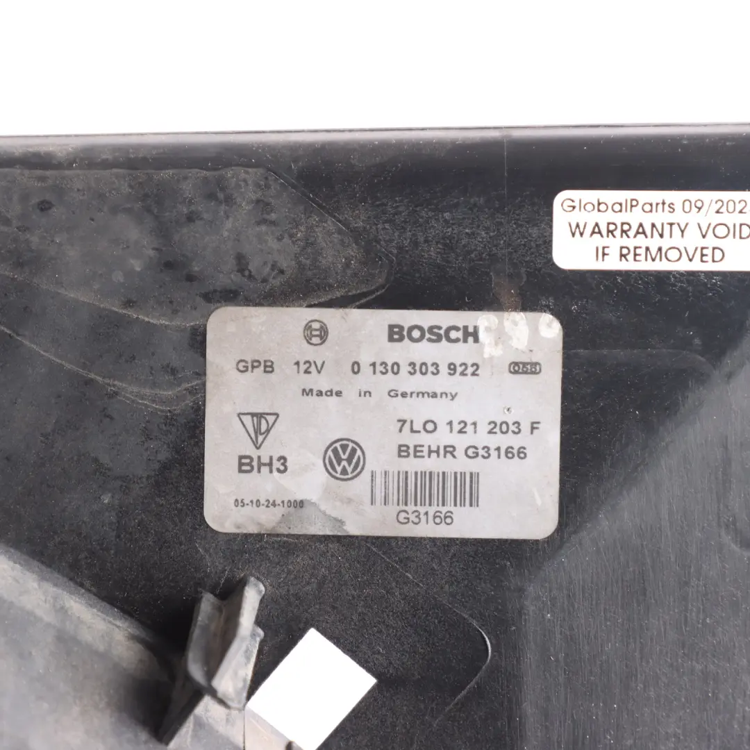 Volkswagen Touareg 7L Motor Radiador Doble Ventilador Eléctrico - SKU 7L0121203F - Número de pieza 7L0121203F