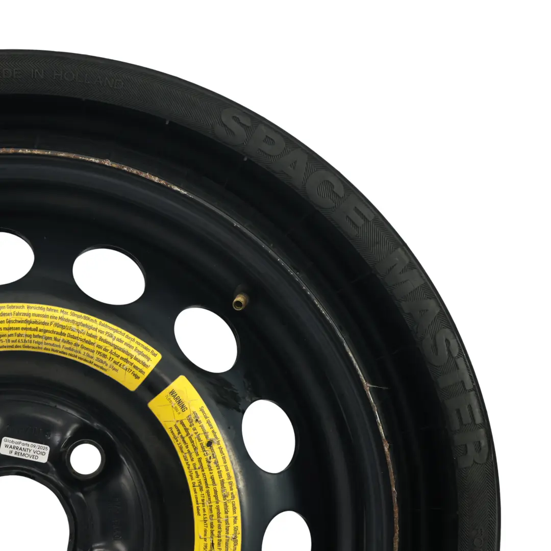 VW Touareg 7L Roue De Secours R18 195/75 Vredestein Space Master - SKU 7L0601027 - Numéro de pièce 7L0601027