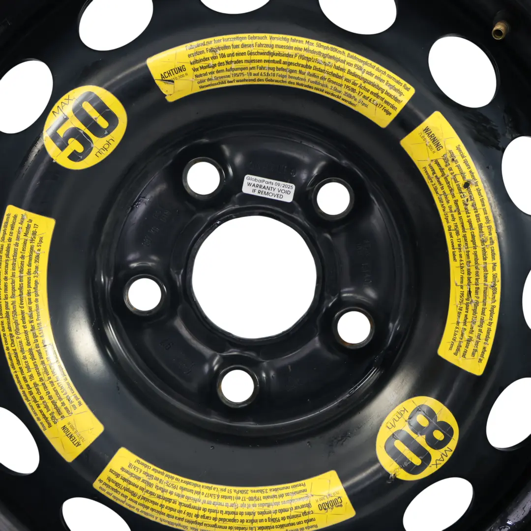 7L Ruota Di Scorta R18 195/75 Vredestein Space Master per VW Touareg con numero di parte 7L0601027 VW Touareg 7L Ruota Di Scorta R18 195/75 Vredestein Space Master - SKU 7L0601027 - Numero di parte 7L0601027