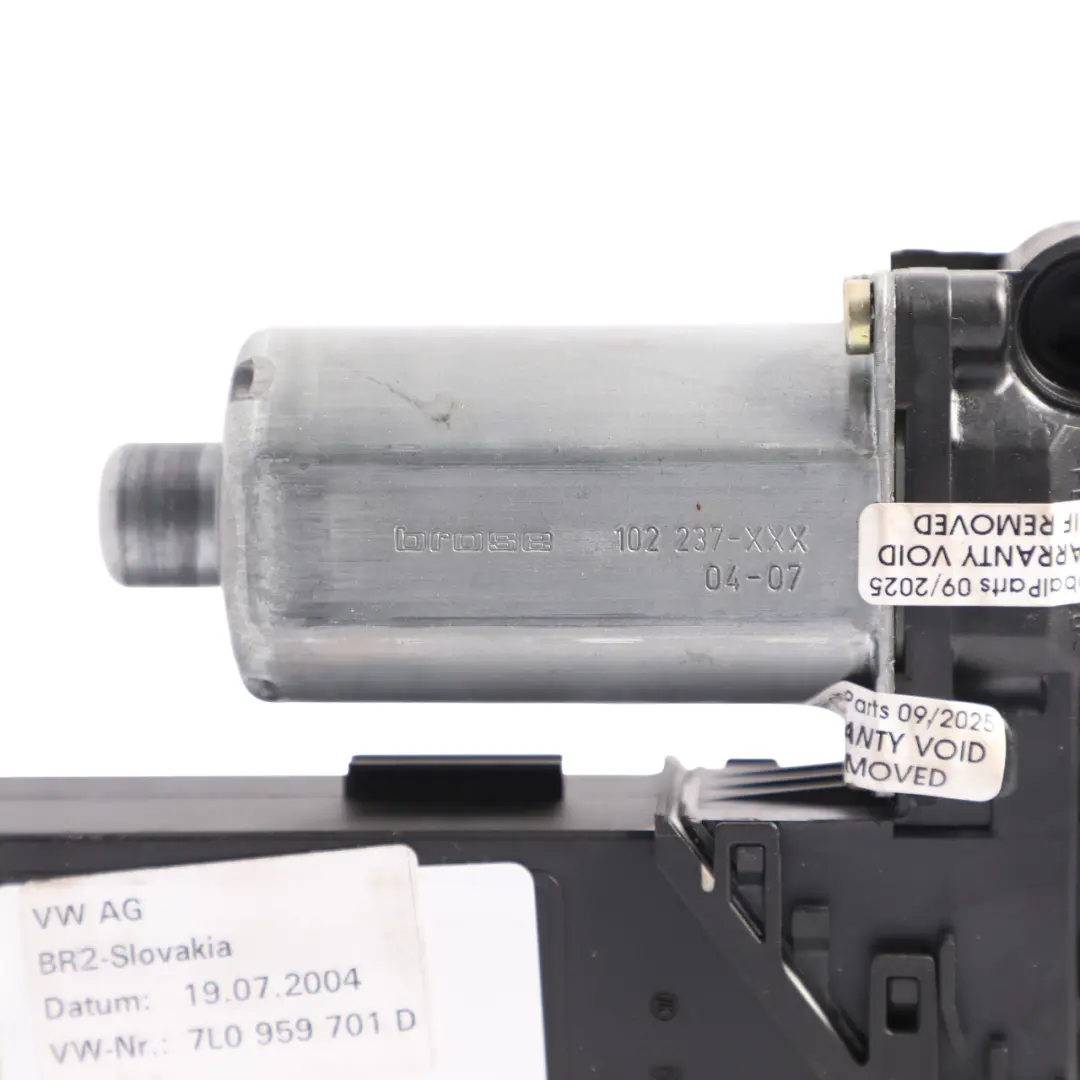7L Front Window Lifter Motor Regulator Right O/S 7L0959701D to Volkswagen Touareg with Part number 7L0959701L Volkswagen Touareg 7L Front Window Lifter Motor Regulator Right O/S 7L0959701D - SKU 7L0959701L - Part number 7L0959701L