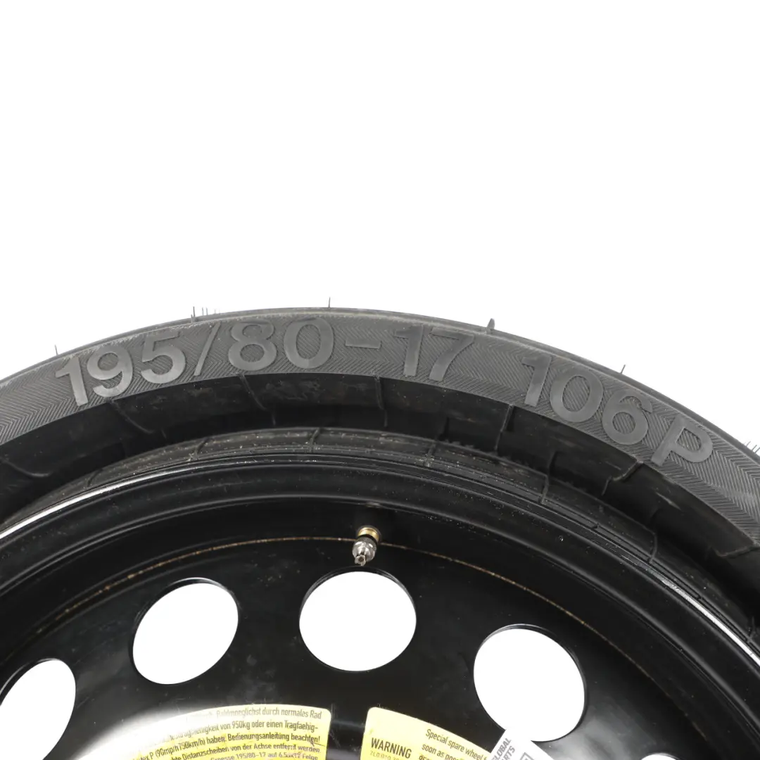 VW Touareg 7L Spare Wheel Vredestein Tire 6,5J ET:40 R17 195/80 - SKU 7L6601027B - Part number 7L6601027B