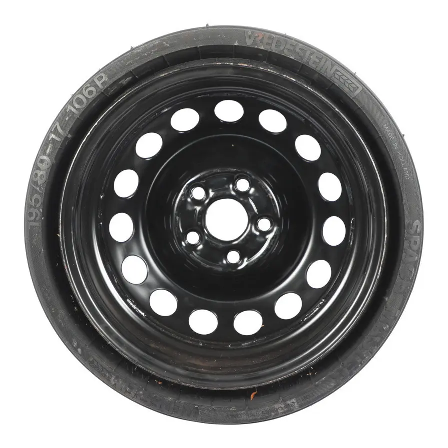 7L Ruota Scorta Pneumatic Vredestein 6,5J ET:40 R17 195/80 per VW Touareg con numero di parte 7L6601027B VW Touareg 7L Ruota Scorta Pneumatic Vredestein 6,5J ET:40 R17 195/80 - SKU 7L6601027B - Numero di parte 7L6601027B