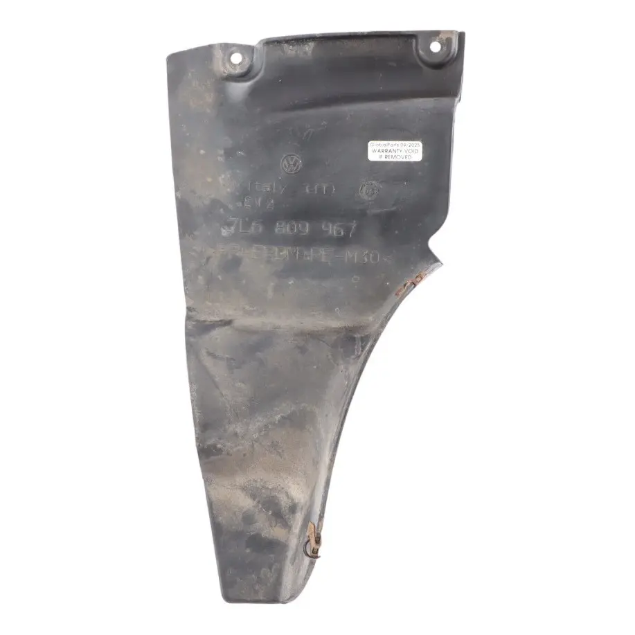 7L Front Wheel Arch Liner Protection Trim Left N/S to Volkswagen Touareg with Part number 7L6809967 Volkswagen Touareg 7L Front Wheel Arch Liner Protection Trim Left N/S - SKU 7L6809967 - Part number 7L6809967