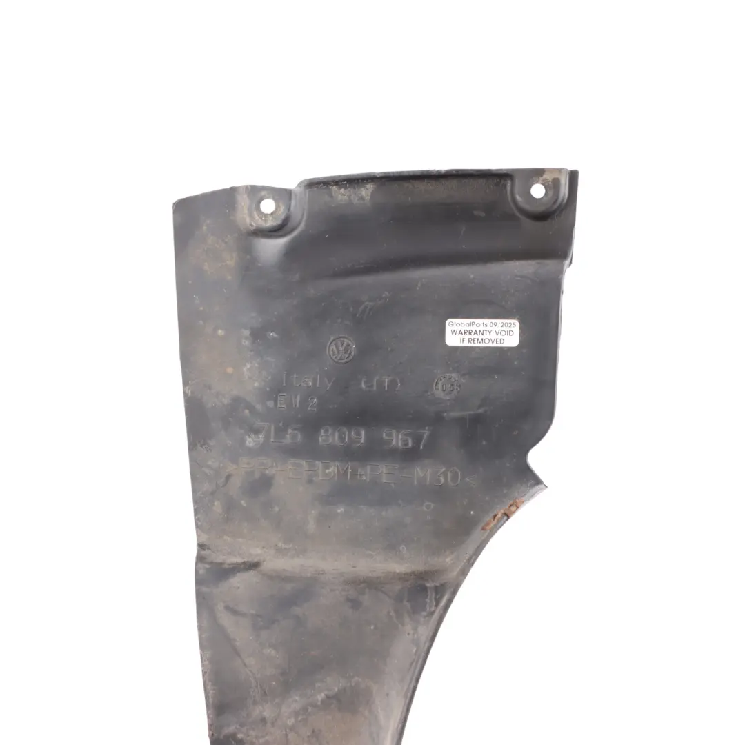 Volkswagen Touareg 7L Front Wheel Arch Liner Protection Trim Left N/S - SKU 7L6809967 - Part number 7L6809967
