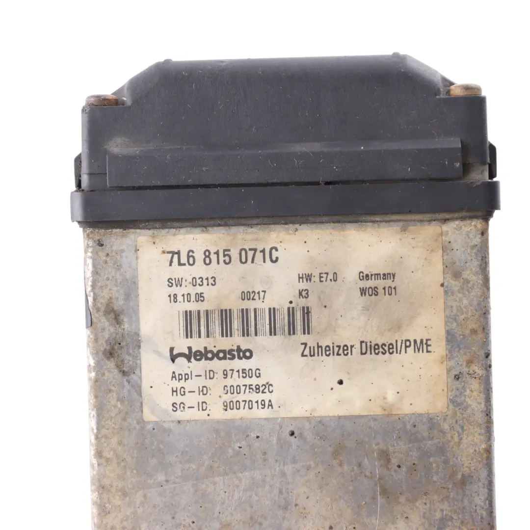VW Volkswagen Touareg Webasto Additional Auxiliary Heater Unit - SKU 7L6815071C - Part number 7L6815071C