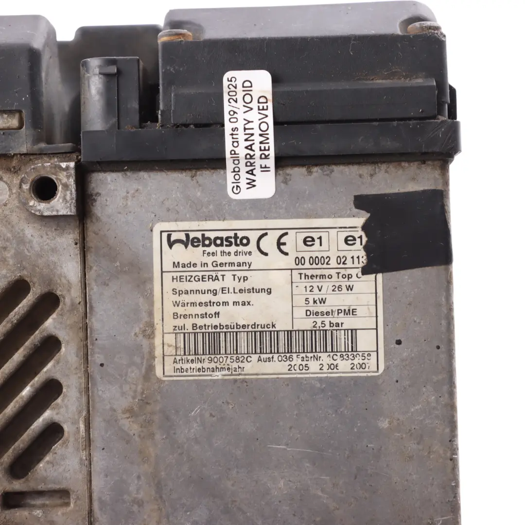 Webasto Additional Auxiliary Heater Unit to VW Volkswagen Touareg with Part number 7L6815071C VW Volkswagen Touareg Webasto Additional Auxiliary Heater Unit - SKU 7L6815071C - Part number 7L6815071C