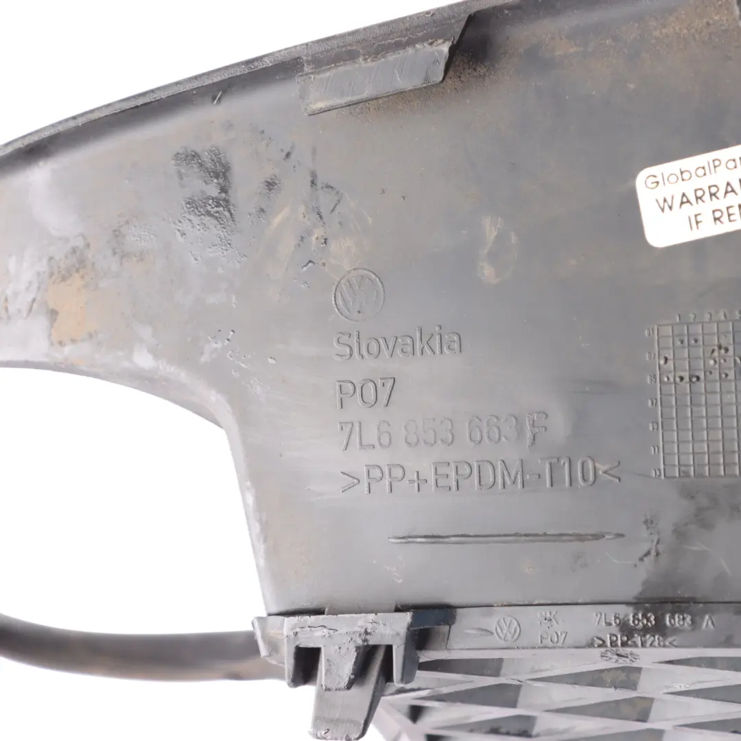 Volkswagen Touareg 7L Front Bumper Fog Light Cover Trim Left N/S - SKU 7L6853663F - Part number 7L6853663F
