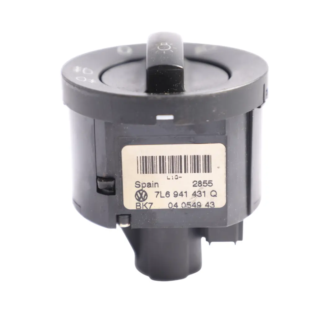 Volkswagen Touareg 7L Headlight Headlamp Control Switch Panel Black - SKU 7L6941431Q - Part number 7L6941431Q