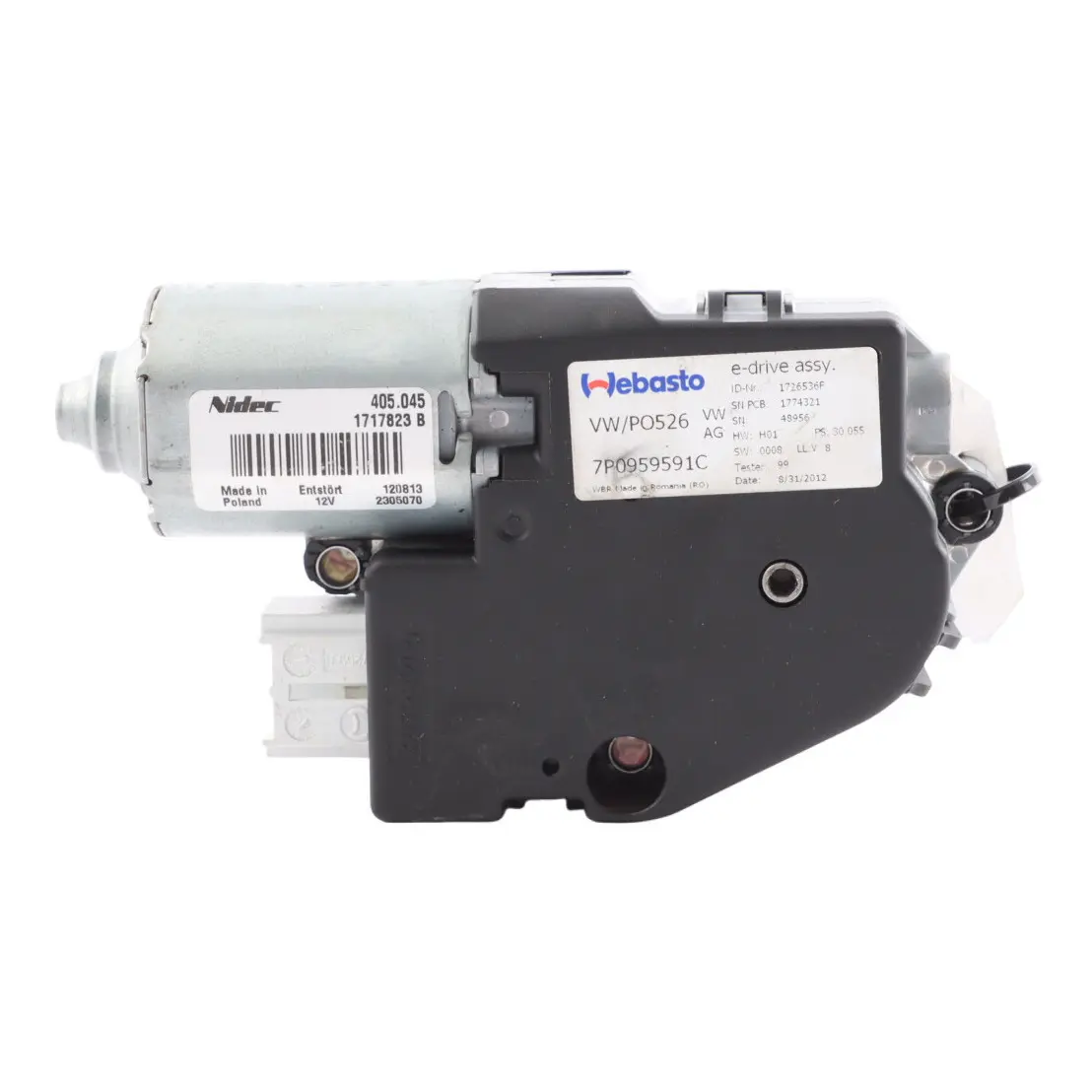 Porsche Cayenne 92A Moteur De Toit Ouvrant Électrique Arrière 7P0959591C