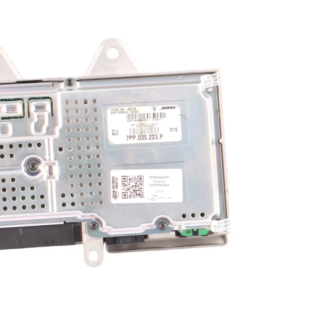 Audio Sound Amplifier Bose System to Porsche Cayenne 92A with Part number 7PP035223P Porsche Cayenne 92A Audio Sound Amplifier Bose System - SKU 7PP035223P - Part number 7PP035223P
