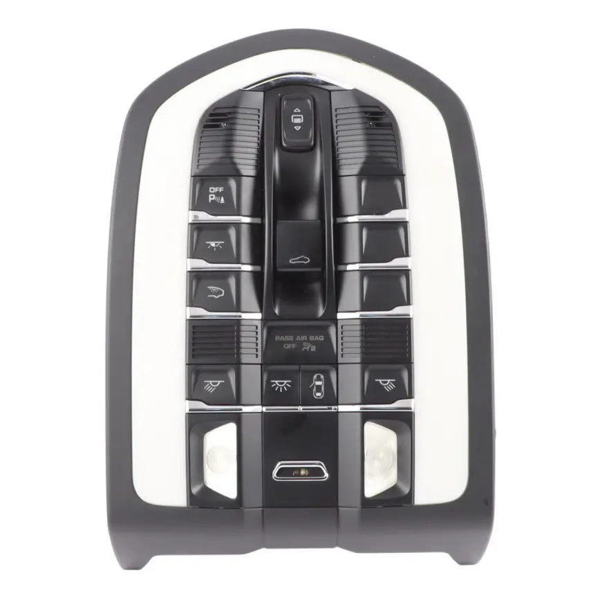 Roof Front Reading Lamp Interior Switch Panel to Porsche Cayenne 92A with Part number 7PP959551FA Porsche Cayenne 92A Roof Front Reading Lamp Interior Switch Panel - SKU 7PP959551FA - Part number 7PP959551FA