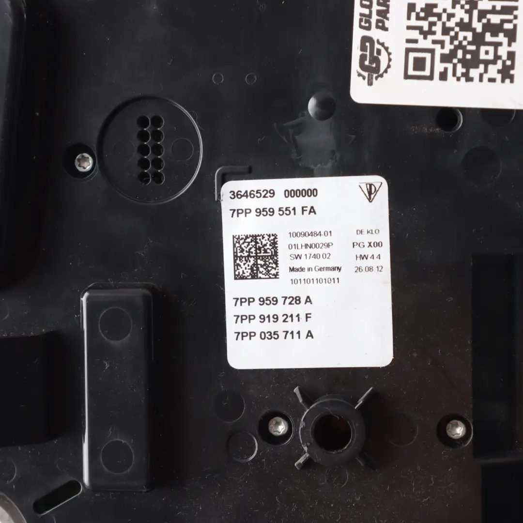 Porsche Cayenne 92A Innenraum Leseleuchte Schalterpanel Dach Vorne - SKU 7PP959551FA - Teilenummer 7PP959551FA