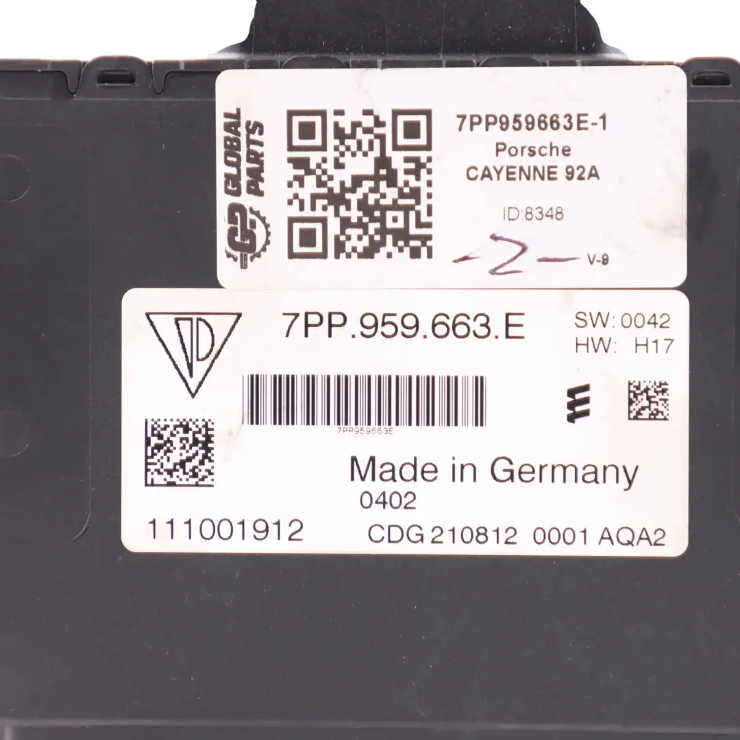 7P Voltage Stabilizer Control Module to Porsche Cayenne 92A VW Touareg with Part number 7PP959663E Porsche Cayenne 92A VW Touareg 7P Voltage Stabilizer Control Module - SKU 7PP959663E-1 - Part number 7PP959663E