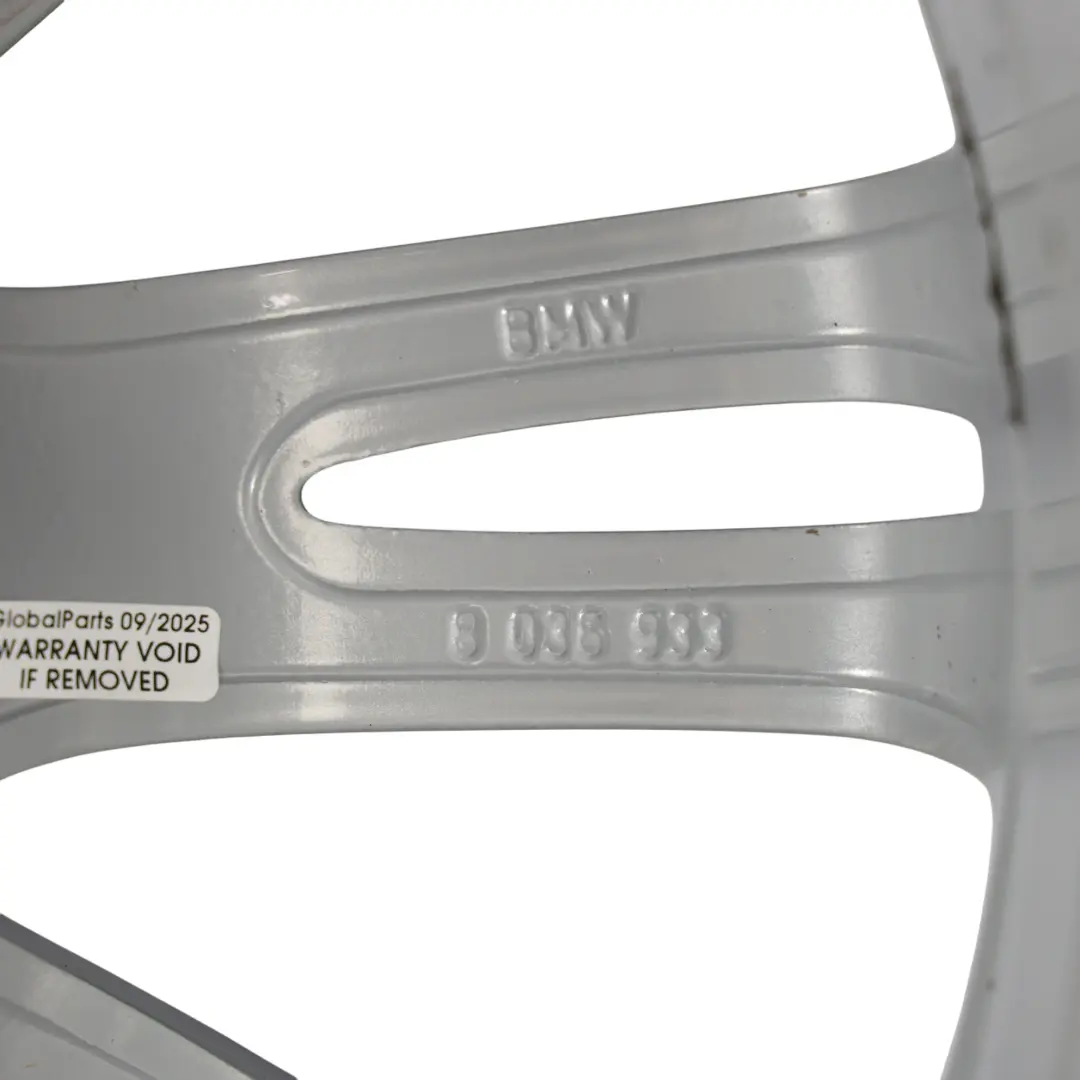 Front Alloy Wheel Rim 18" ET:34 8J M Spider Spoke 193 to BMW E90 E91 E92 E93 Silver with Part number 8036933 BMW E90 E91 E92 E93 Silver Front Alloy Wheel Rim 18" ET:34 8J M Spider Spoke 193 - SKU 8036933-13 - Part number 8036933
