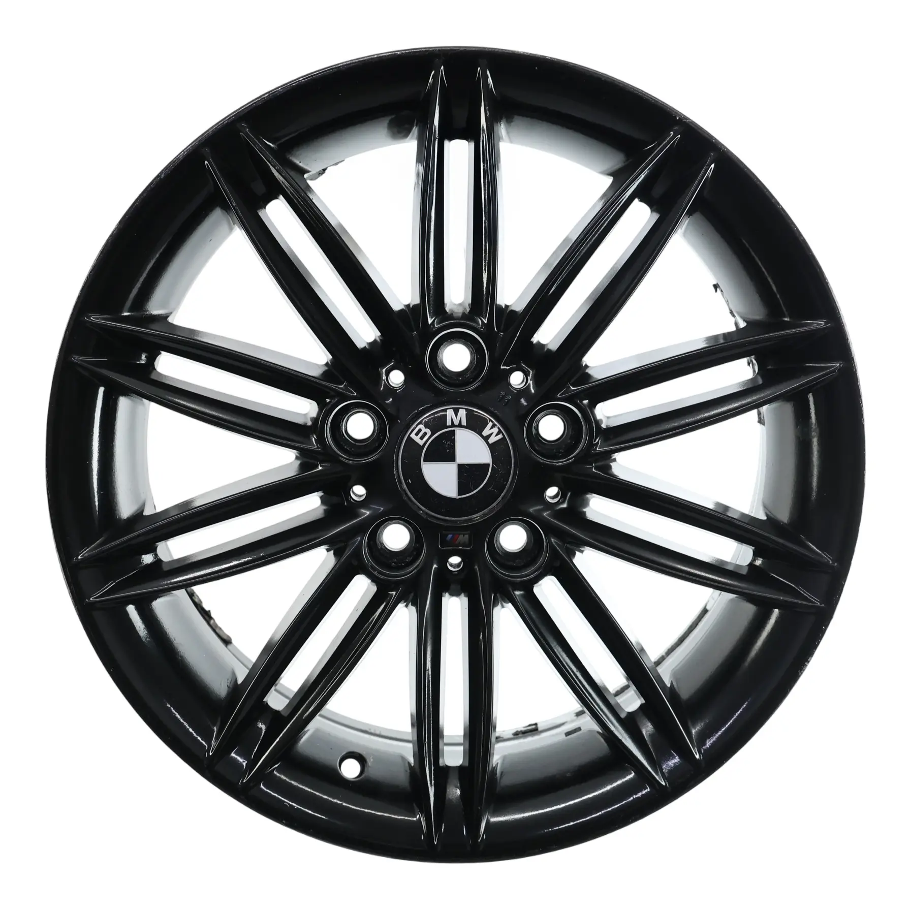 BMW E81 E82 E87 E88 Schwarz Alu felge 17" 7J ET:47 M Doppel Speiche 207