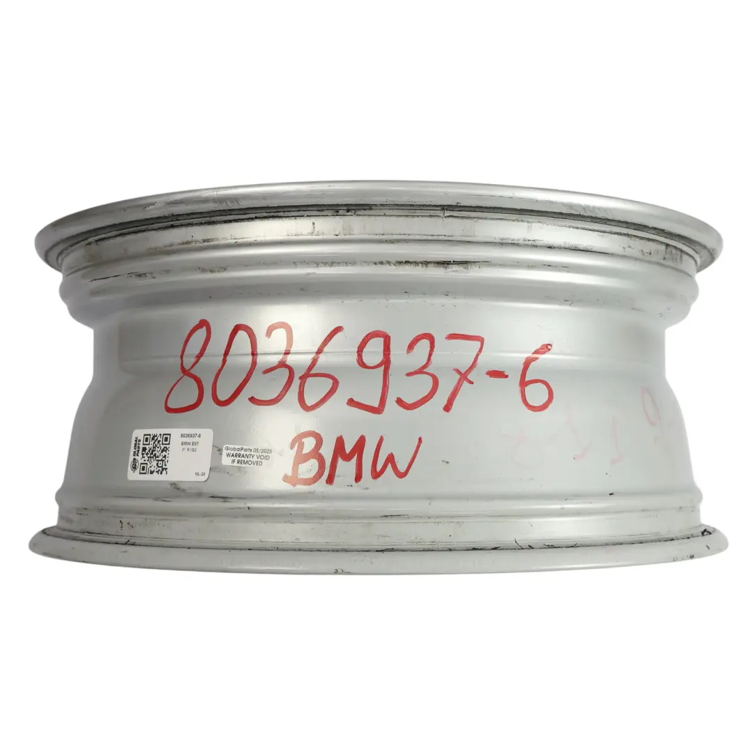 BMW E81 E82 E87 E88 Argento Allu Mini o Cerchione IN Lega 17" 7J ET:47 - SKU 8036937-6 - Numero di parte 8036937