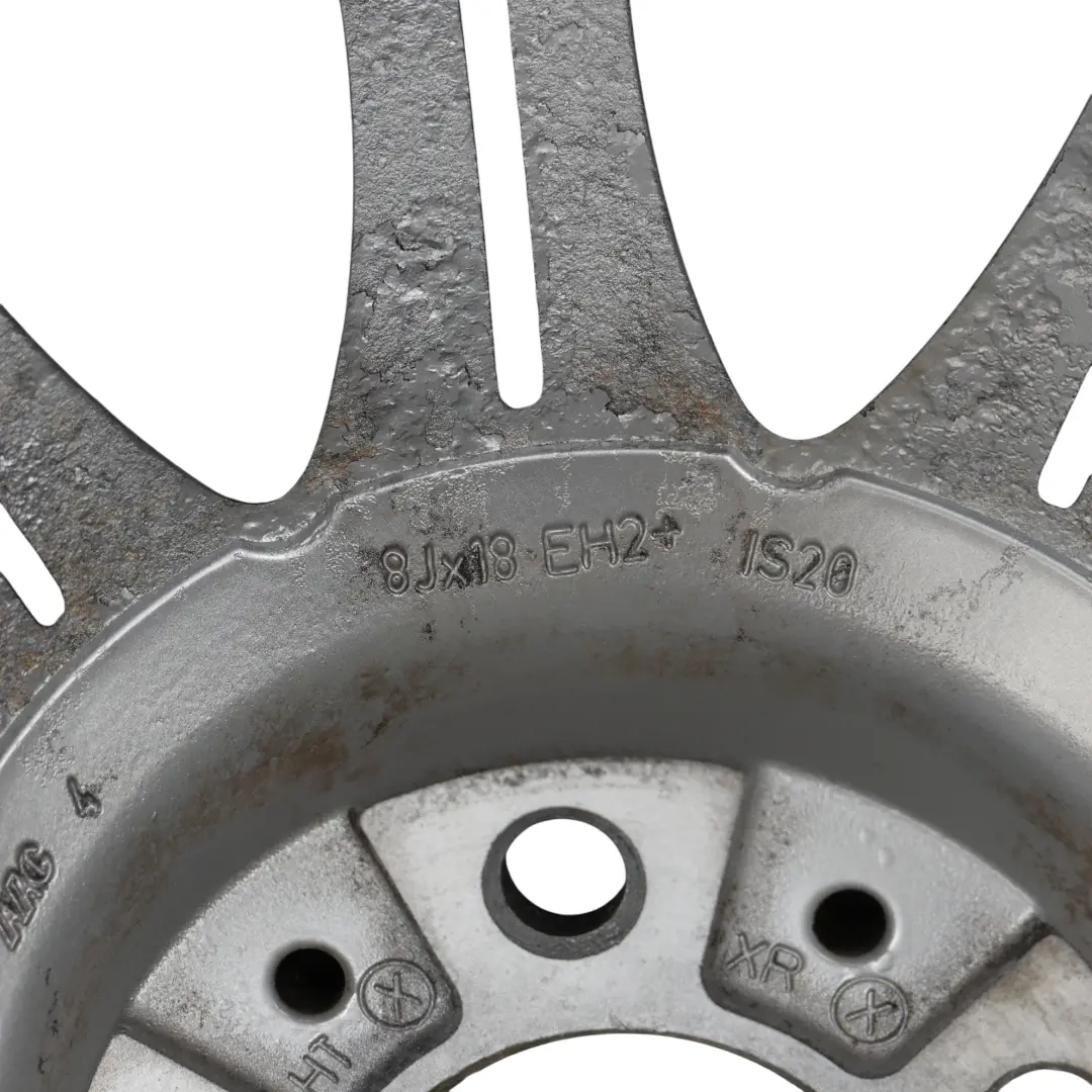 BMW E60 E61 Felga Aluminiowa Srebrna 18" ET:20 8J M Szprychy Podwójne 135 - SKU 8036947-6 - Numer Części 8036947