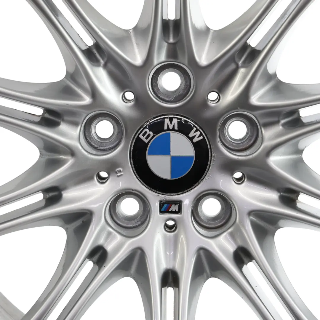 BMW E60 E61 Felga Aluminiowa Srebrna 18" ET:20 8J M Szprychy Podwójne 135 - SKU 8036947-6 - Numer Części 8036947