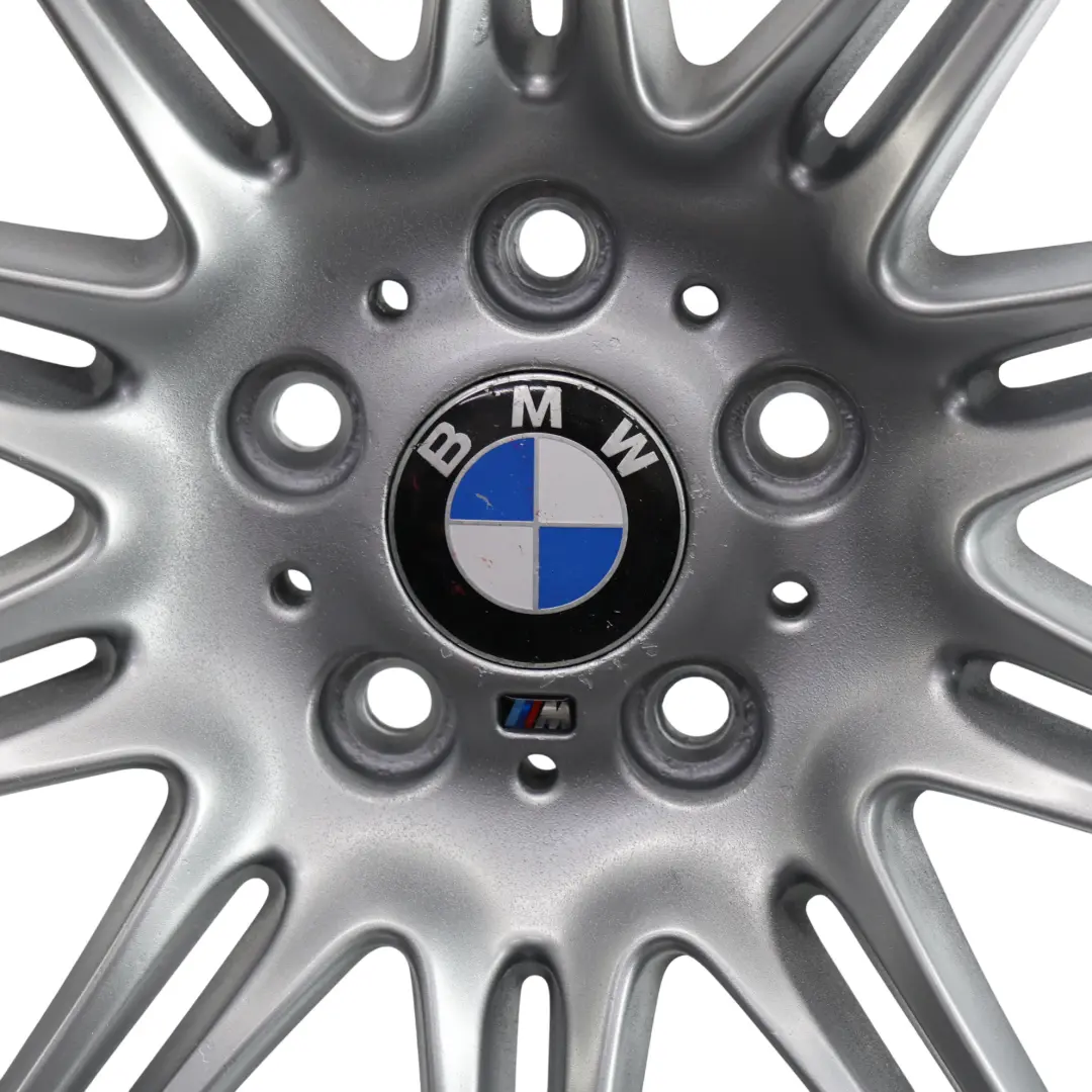 BMW E90 E91 E92 Silver Rear Wheel Alloy Rim 19" 9J ET:39 M Double Spoke 225 - SKU 8037142-5 - Part number 8037142