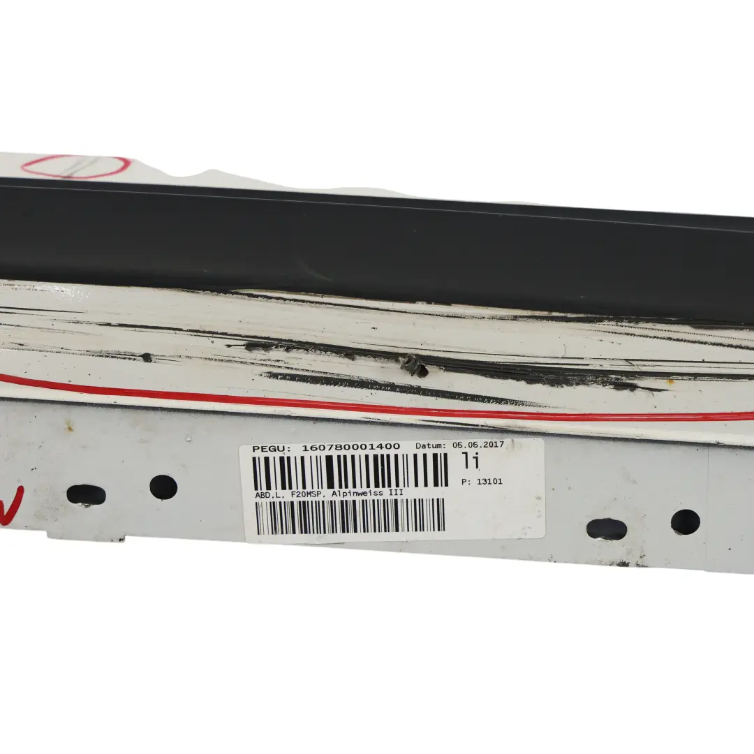 BMW F20 M Sport Striscia Davanzale Gonna Laterale Sinistra Alpinweiss Bianco 300 - SKU 8056815-AW - Numero di parte 8056815