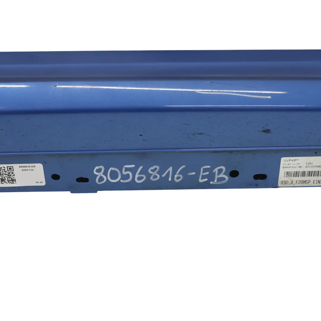 BMW F20 Próg Prawy Listwa Progowa M Sport Estorilblau Niebieski - B45 - SKU 8056816-EB - Numer Części 8056816