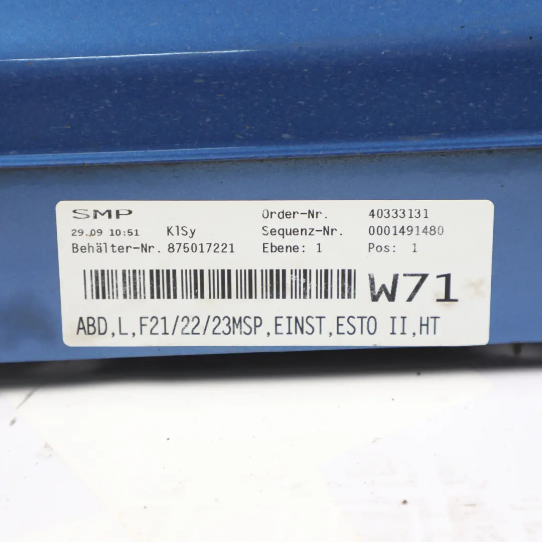 BMW F21 F22 Próg Lewy M-Pakiet Listwa Progowa Estorilblau - B45 - SKU 8056817-EB - Numer Części 8056817