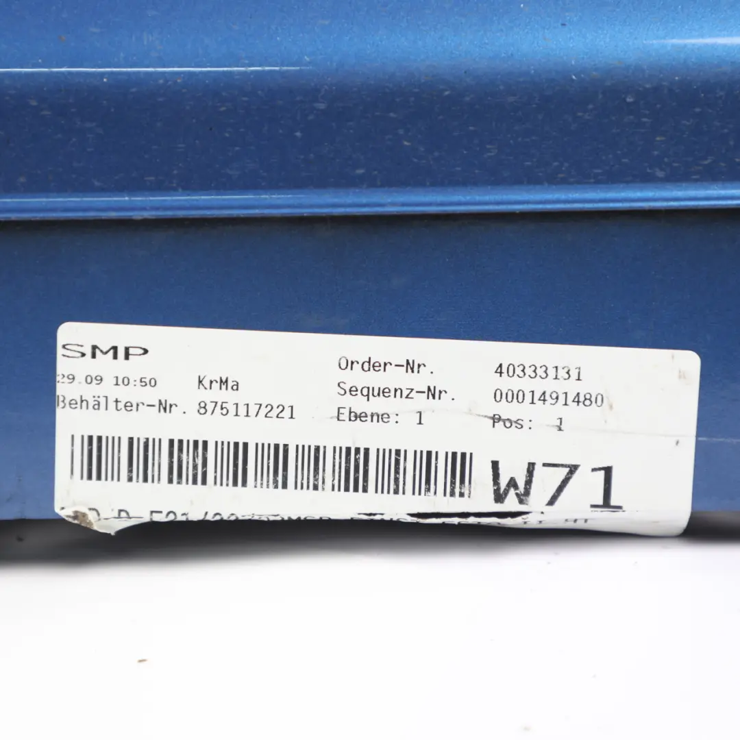 BMW F21 F22 M Sport Sill Strip Side Skirt Right O/S Estoril Blue Metallic - B45 - SKU 8056818-EB - Part number 8056818