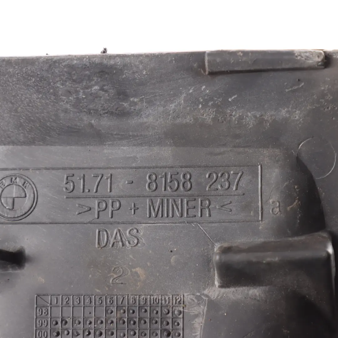 BMW E39 Engine Bay Compartment Heat Shield Cover Firewall Panel - SKU 8158237 - Part number 8158237