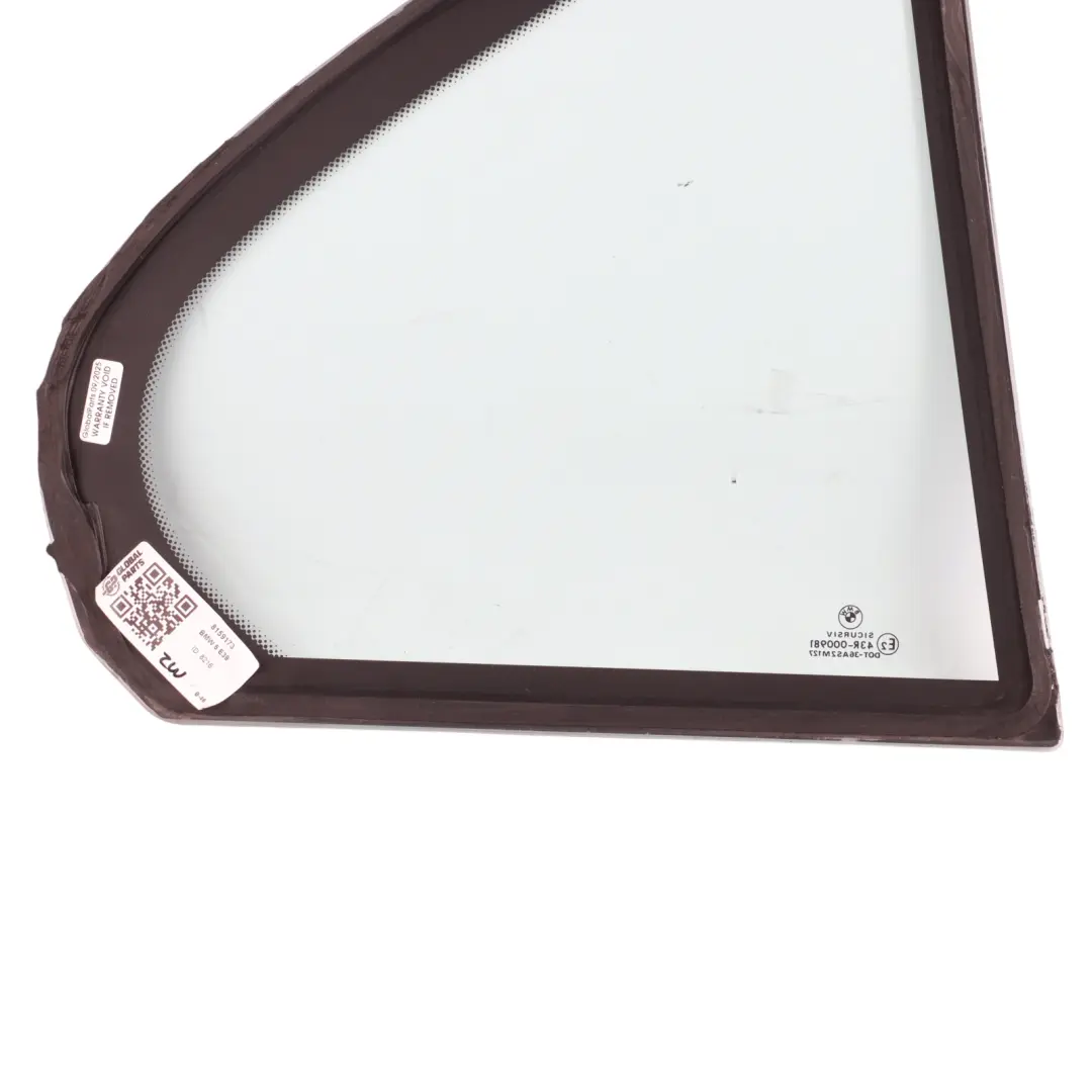 Side Fixed Window Glass Green Door Rear Left N/S to BMW E39 Saloon with Part number 8159173 BMW E39 Saloon Side Fixed Window Glass Green Door Rear Left N/S - SKU 8159173 - Part number 8159173