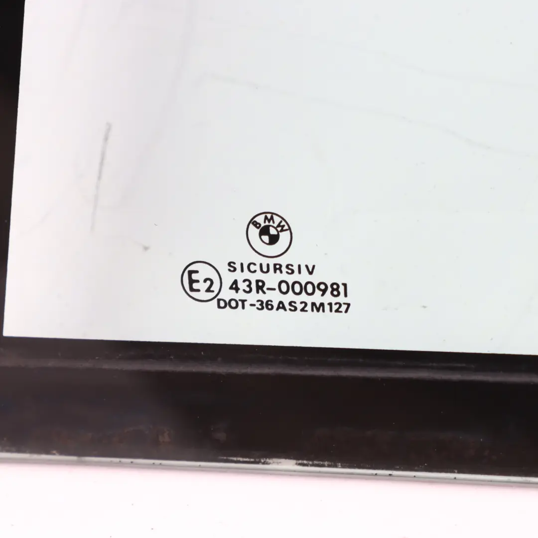 BMW E39 Saloon Side Fixed Window Glass Green Door Rear Left N/S - SKU 8159173 - Part number 8159173