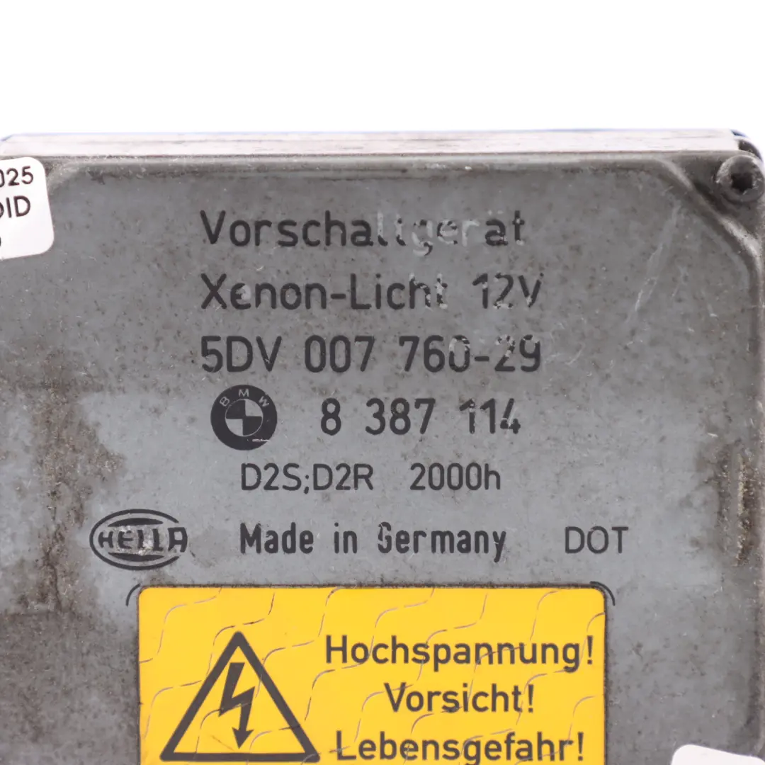 Headlight Control Module Unit ECU to BMW E39 M5 Xenon with Part number 8387114 BMW E39 M5 Xenon Headlight Control Module Unit ECU - SKU 8387114 - Part number 8387114